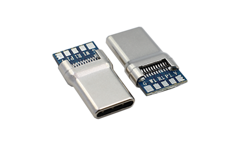 104033281-USB TYPE C 3.1 24PIN PLUG CONN带PCB 8个焊盘