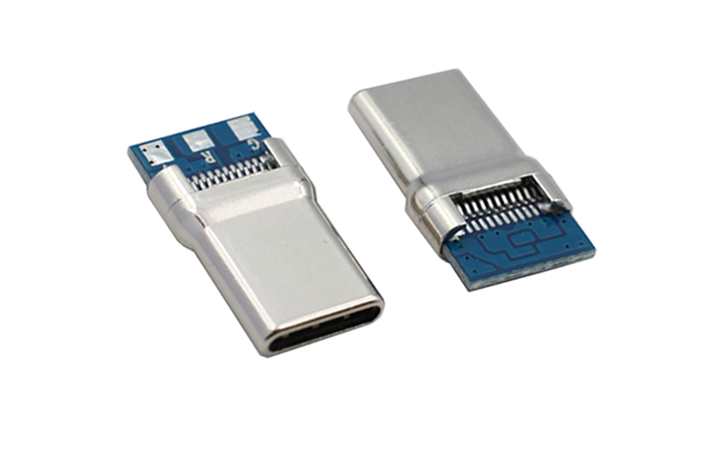 104033291-USB TYPE C 2.0 PLUG CONN. 带PCB 3个焊盘