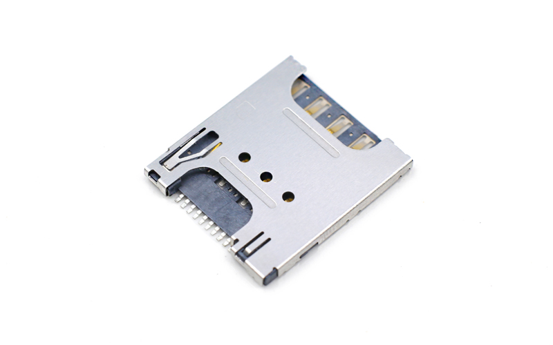 102314812-MICRO SIM卡座 8+1SIM卡槽 直插式记忆内存连接器