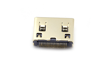 105010162-HDMI C TYPE FEMALE 19P 带定位柱(铜壳)