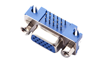 101410091-HDR 15母（3.08）蓝胶叉锁d-sub连接器